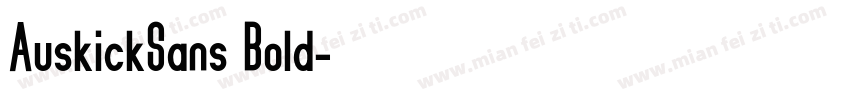 AuskickSans Bold字体转换